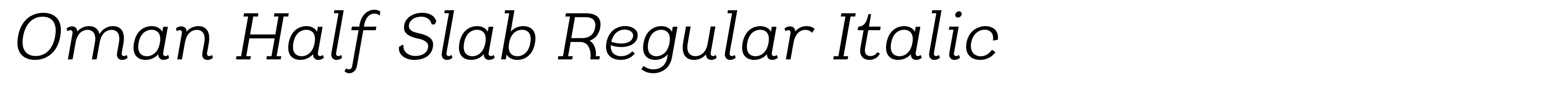 Oman Half Slab Regular Italic